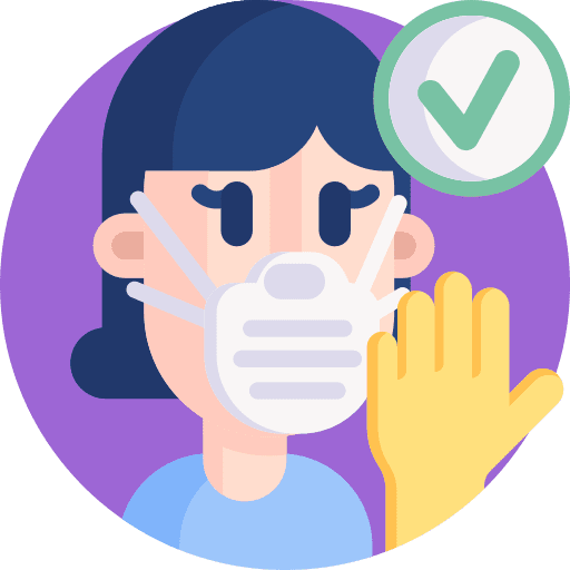 Protection healthcare and medical covid face mask icon