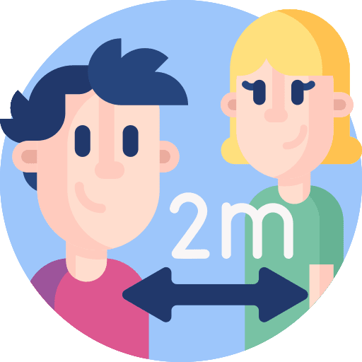 Social distancing epidemic prevention distance protection icon Social distancing epidemic prevention distance protection icon