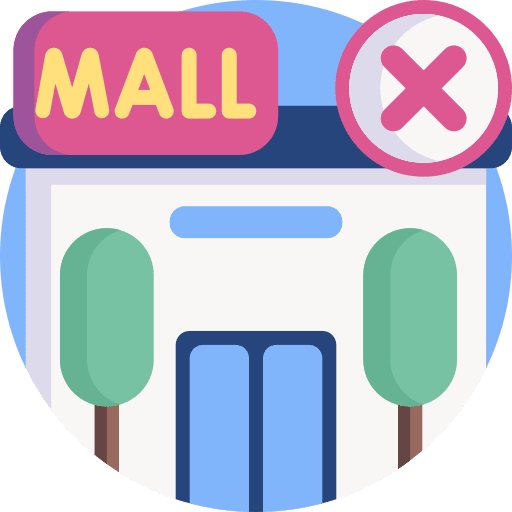 Mall city building avoid signaling icon Mall city building avoid signaling icon