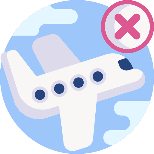 No flight avoid transportation forbidden icon No flight avoid transportation forbidden icon
