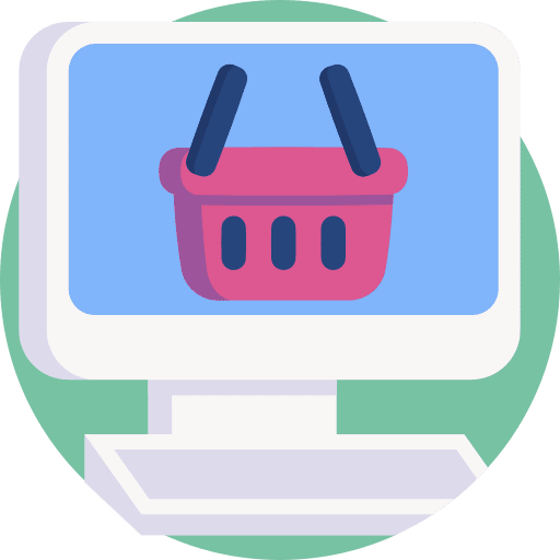 Online shop broswer ecommerce screen icon Online shop broswer ecommerce screen icon