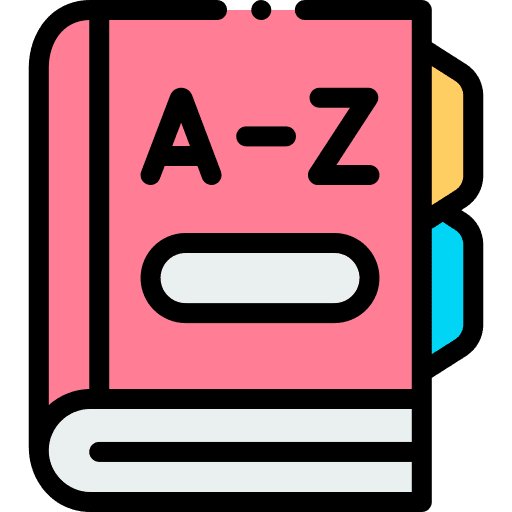 Dictionary book education learning icon