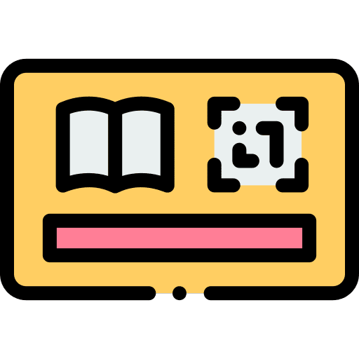 Library card culture book knowledge icon Library card culture book knowledge icon