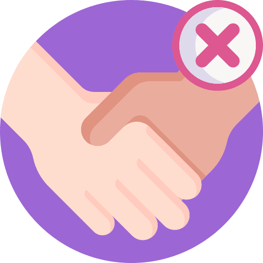 No handshake prohibition avoid no touch icon No handshake prohibition avoid no touch icon