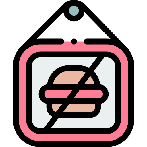 No food no food no eating prohibition icon No food no food no eating prohibition icon