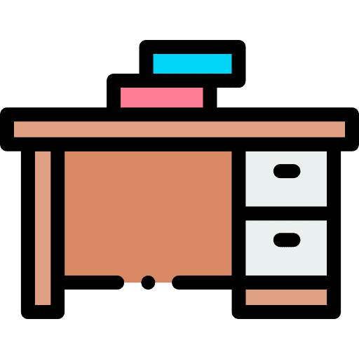 Table reading library study icon Table reading library study icon