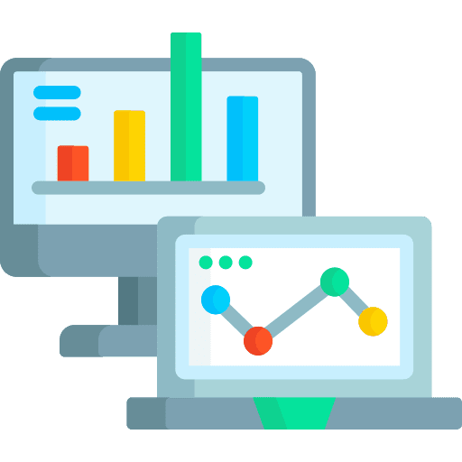 Analytics line bars computer analytics icon