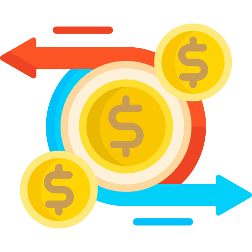 Cash flow cash flow money flow business and finance icon