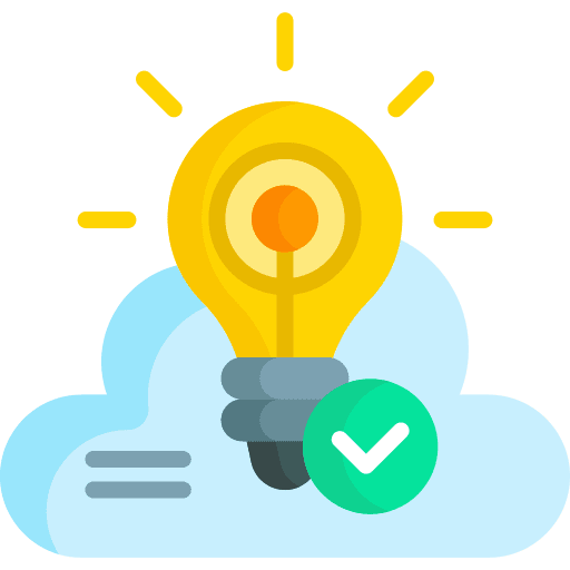 Solution lightbulb thinking light bulb icon