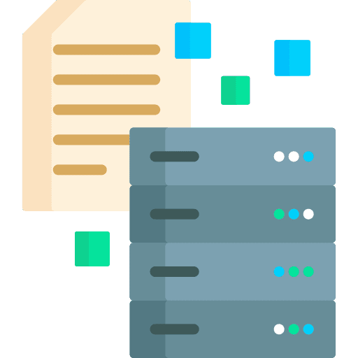 Database network hosting files icon Database network hosting files icon