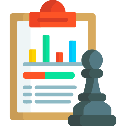 Plan clipboard chess business and finance icon Plan clipboard chess business and finance icon