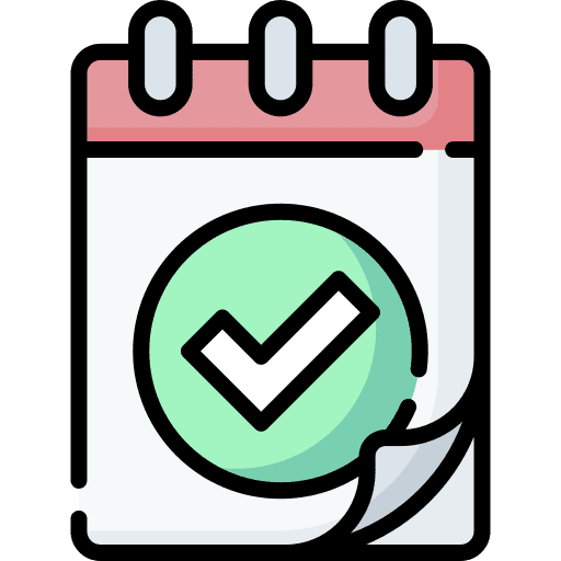 Booked time and date calendar booking icon