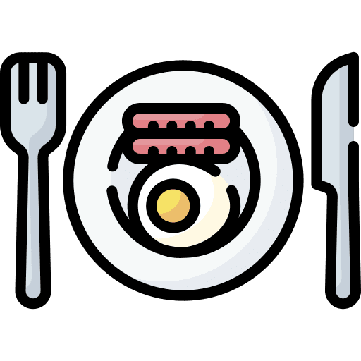Breakfast eggs bacon morning icon Breakfast eggs bacon morning icon