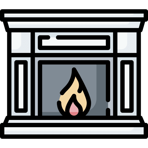 Fireplace warm fireplace holidays icon Fireplace warm fireplace holidays icon