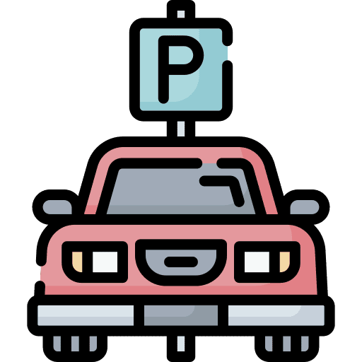 Car transportation park signaling icon Car transportation park signaling icon