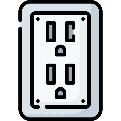 Power plug in electronics holidays icon Power plug in electronics holidays icon