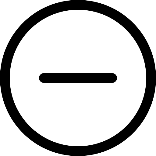 Minus symbol interface circle icon