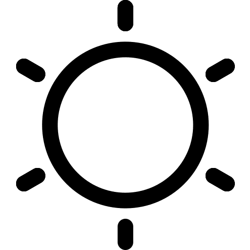 Brightness settings bright sun icon
