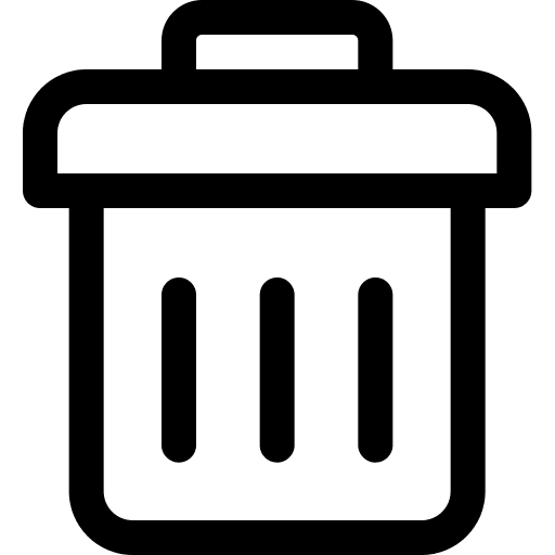 Trash garbage ui can icon