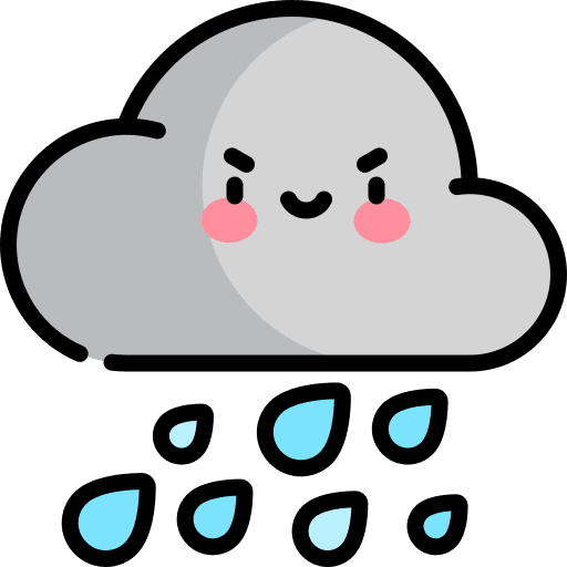 Heavy rain rainy cloud weather icon