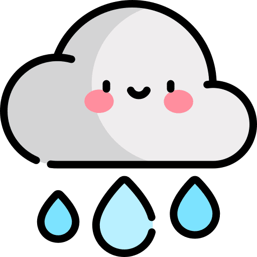 Rainy cloud climate weather icon