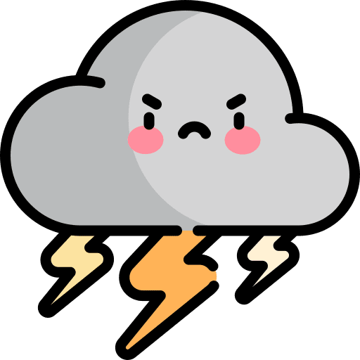 Thunder weather meteorology atmospheric icon