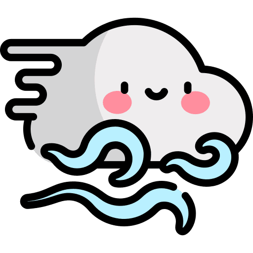 Wind cloud climate meteorology icon