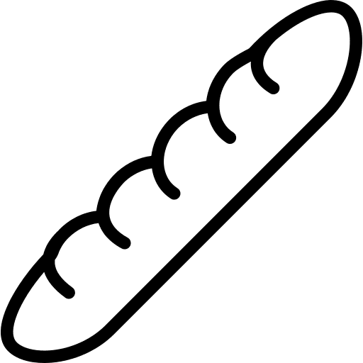 Baguette baguette handmade bread icon