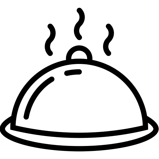 Food dish salver tray icon