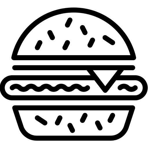 Hamburguer fast food unhealthy hamburguer icon