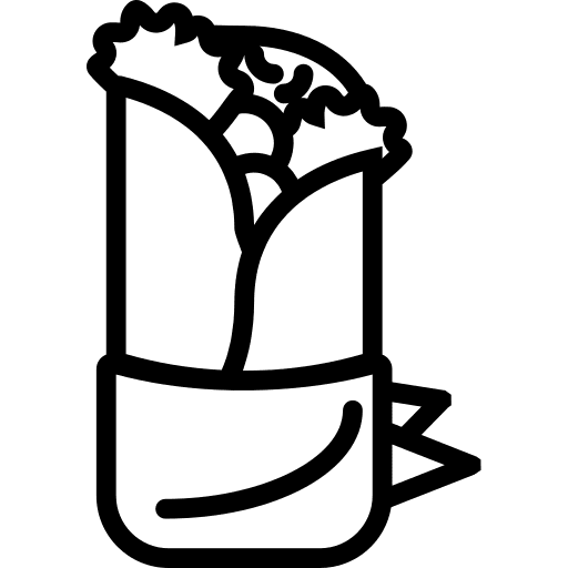 Kebab doner kebab roll fast food icon