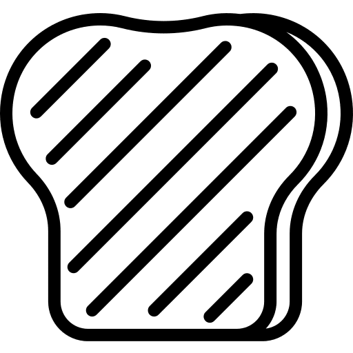 Toast browned toaster heat icon