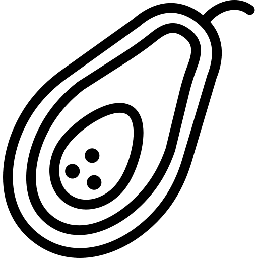 Avocado vegetarian food fruit icon