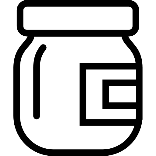 Butter container jars food icon