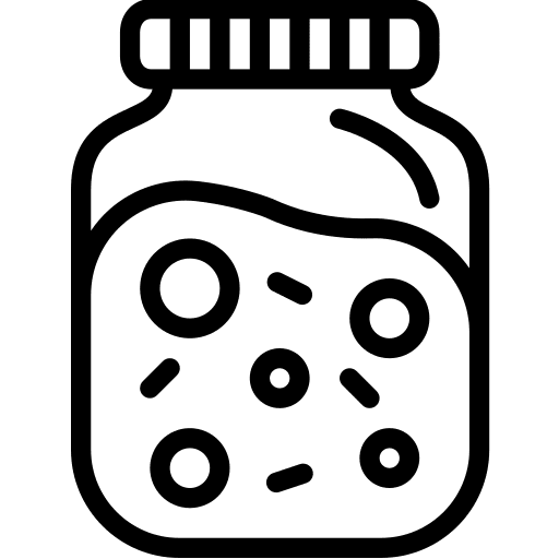 Jelly fruit jelly container icon