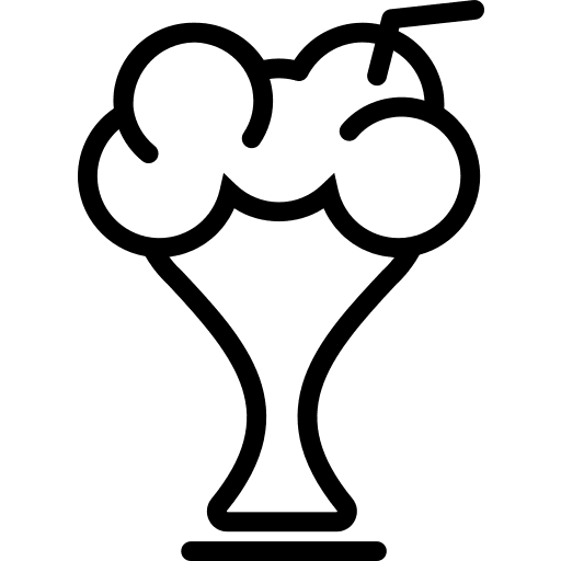 Sorbet fresh summer dessert icon