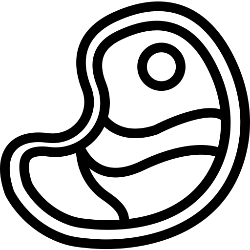 Steak food meat proteins icon