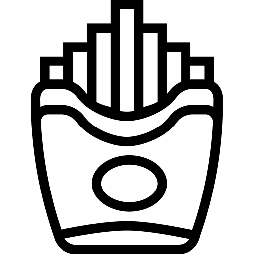 Fries potatoes junk food fast food icon