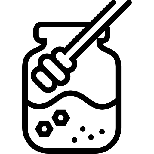 Honey bee jar food icon