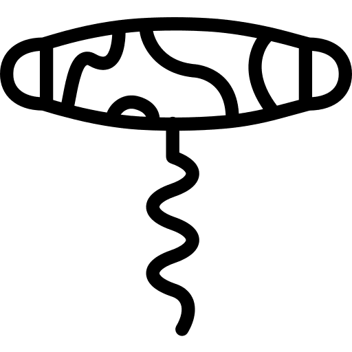 Corckscrew food tools and utensils opener icon