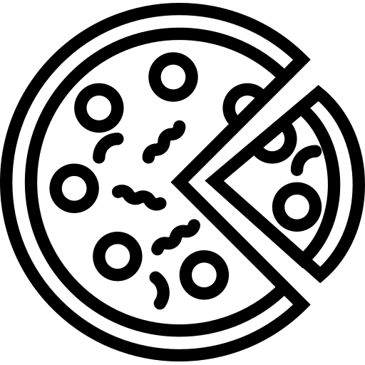 Pizza pizza italian food junk food icon