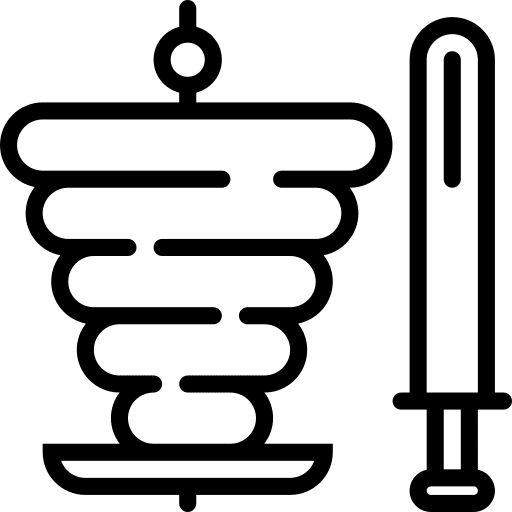 Kebab kebab roll food icon