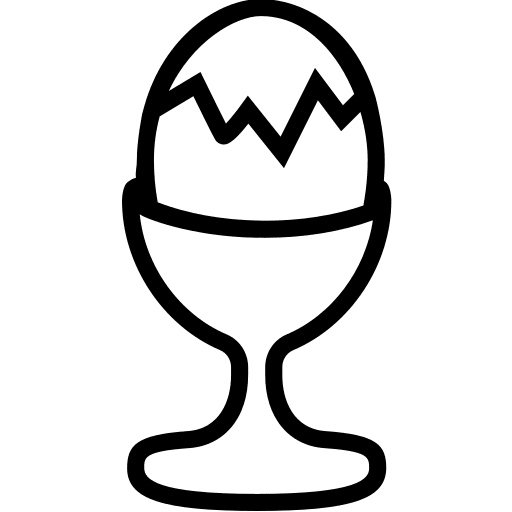 Boiled organic food egg icon