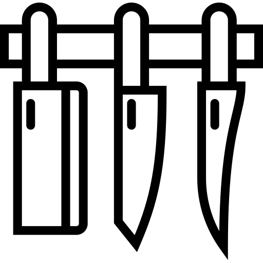 Knives kitchen pack knives set icon