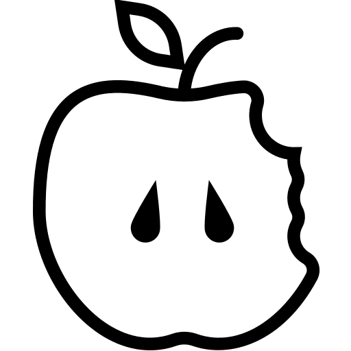 Apple apple part bitten icon