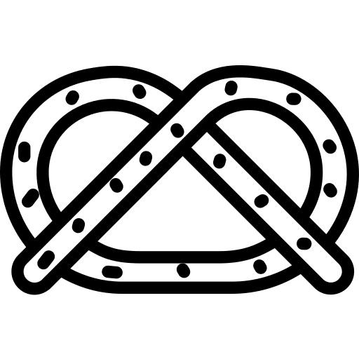 Pretzel food sweet sugar icon