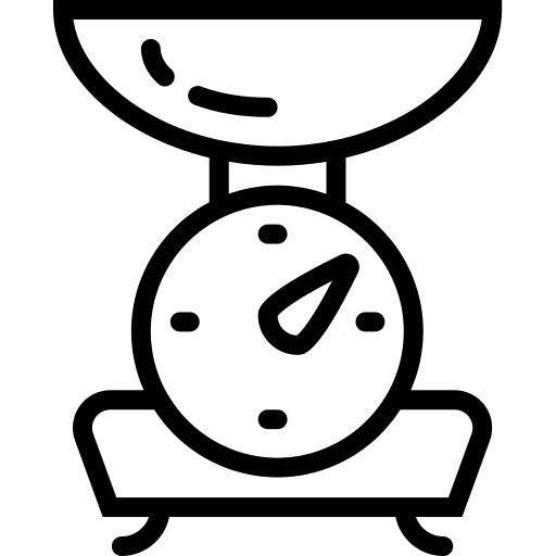 Scale kitchen pack weight scale icon