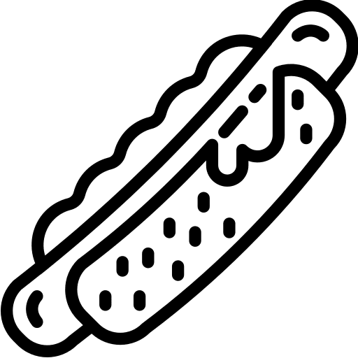 Hot dog fast food junk food food icon