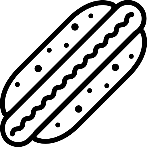 Hot dog food sausage junk food icon