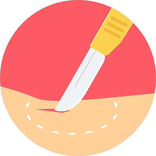 Surgery scalpel healthcare and medical tools and utensils icon